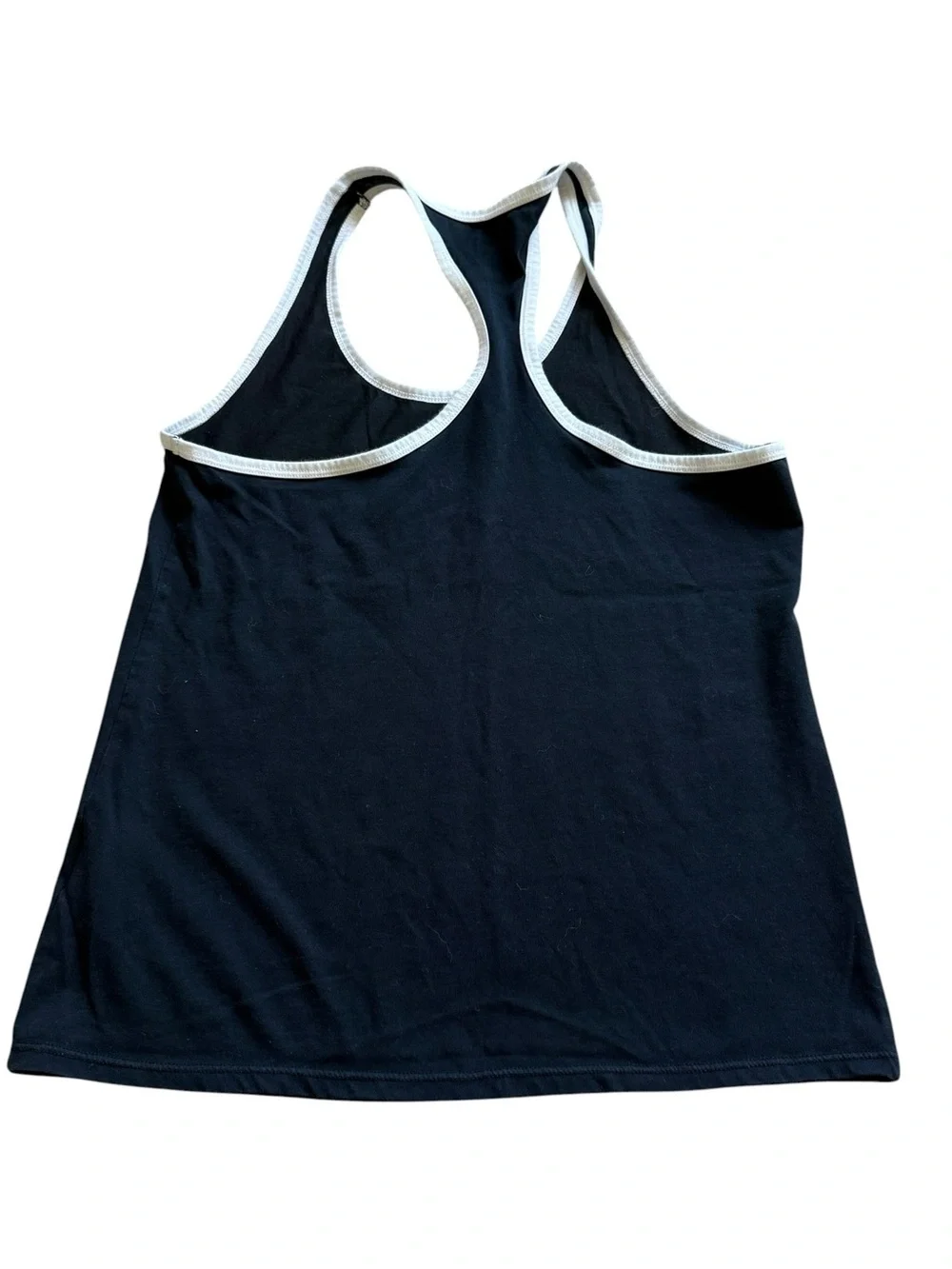 Nike Dri-FIT Just Do It Racerback Tank Top Black White Swoosh Women’s M Gym
